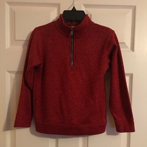 Arizona Dark Red 1/2 Zip Boys Sweater, Sz 7